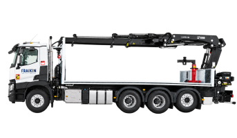 Samochód ciężarowy z żurawiem hydraulicznym