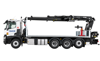 Samochód ciężarowy z żurawiem hydraulicznym